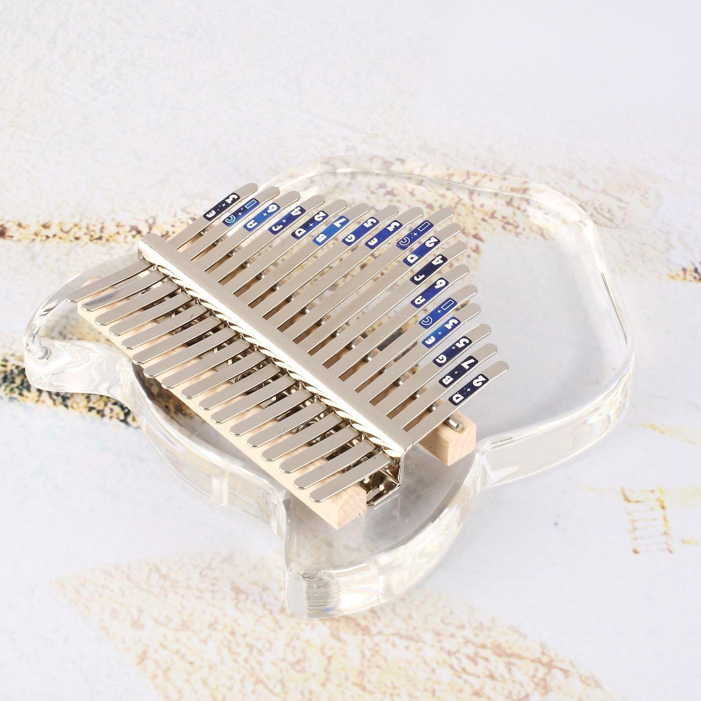17 Keys Crystal Kalimba African Thumb Transparent Finger - Tiger