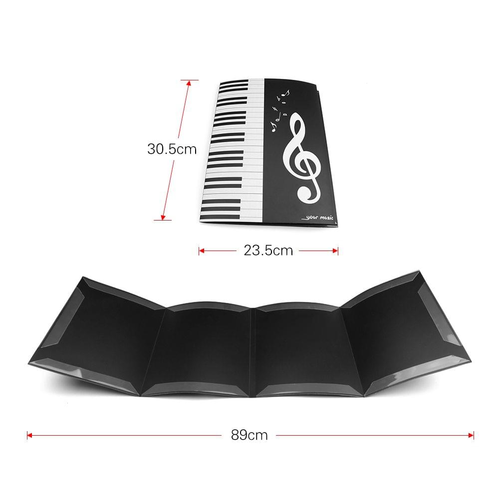 Black Sheet Music Folder A4 Size Storage Holder Binder for