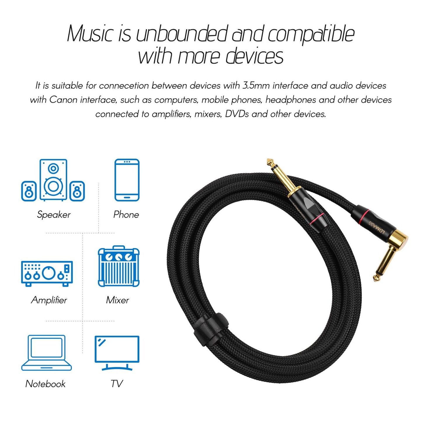 3 Meters/ 10 Feet Guitar Cable Audio Cable Musical
