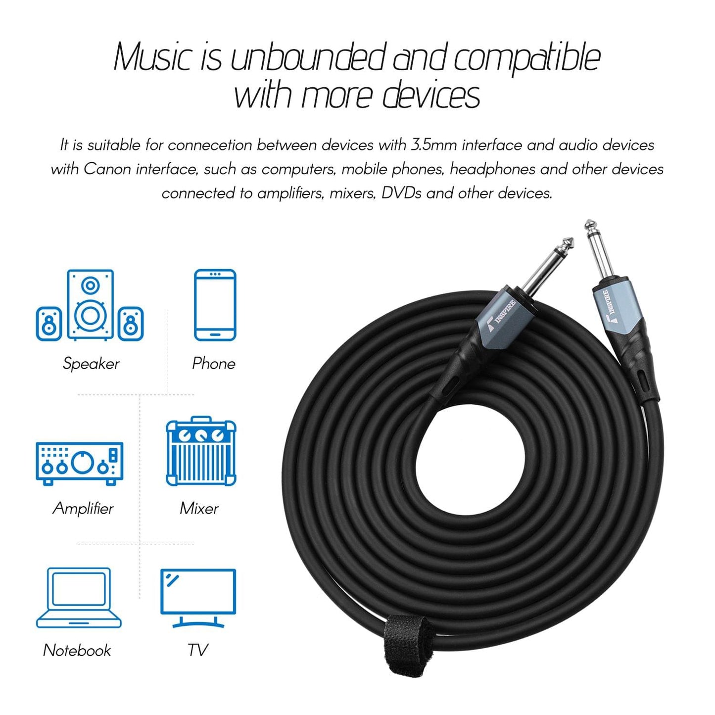 INSPIRE C3-M Guitar Cable Audio Cable Musical Instrument - 3 Meters