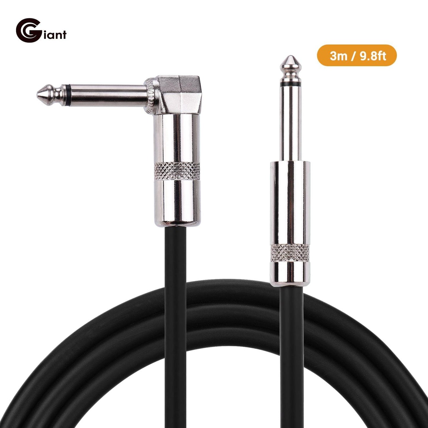 Ggiant ASC-21 Musical Instrument Cable Straigth to Right - 3m