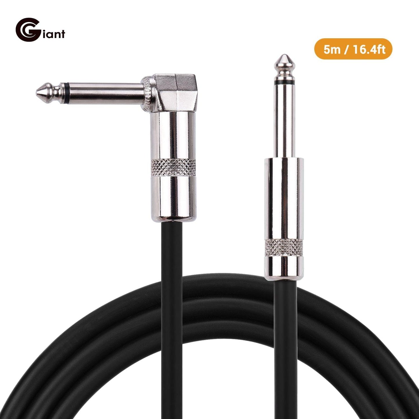 Ggiant ASC-21 Musical Instrument Cable Straigth to Right - 5m