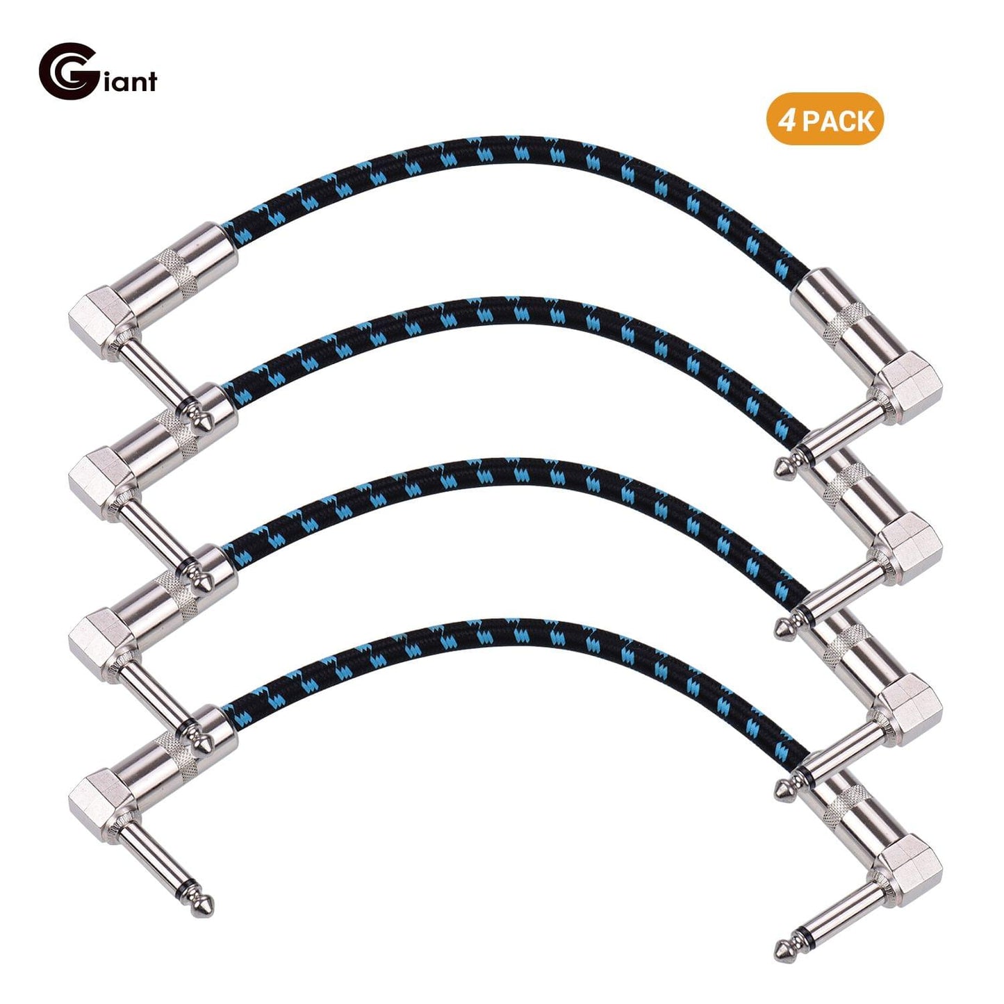 Ggiant AC-18-3 Guitar Pedal Patch Cables 6 Inch Length
