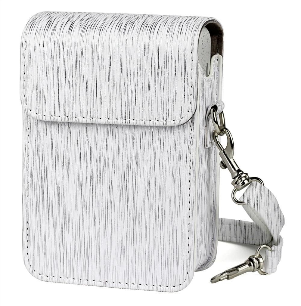 Richwell Brushed Camera Case PU Leather Case for Fujifilm Instax Mini Liplay Instant Camera (White)