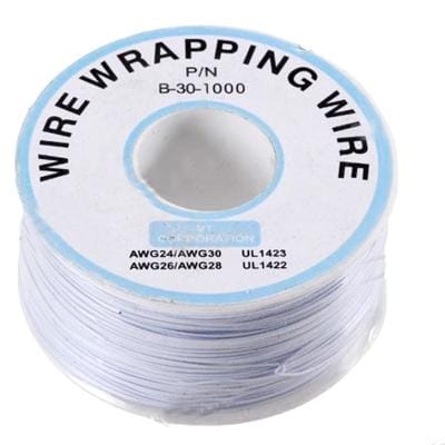 Wrapping Wire Wrap Black 300 Meters AWG30 Cable (White)