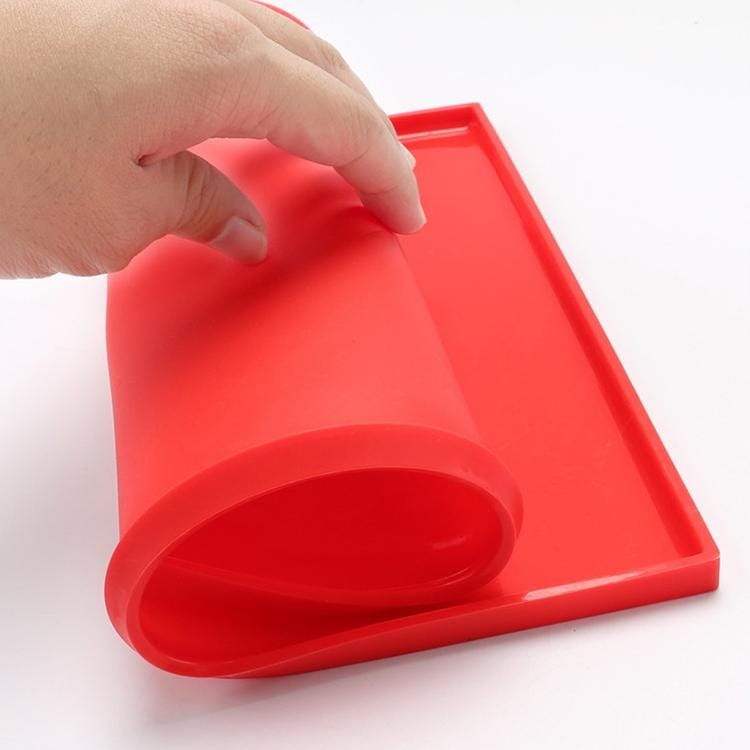 2 PCS Non-stick Cake Pad Swiss Roll Pad Baking Tools For Cakes Silicone Mat (Red)