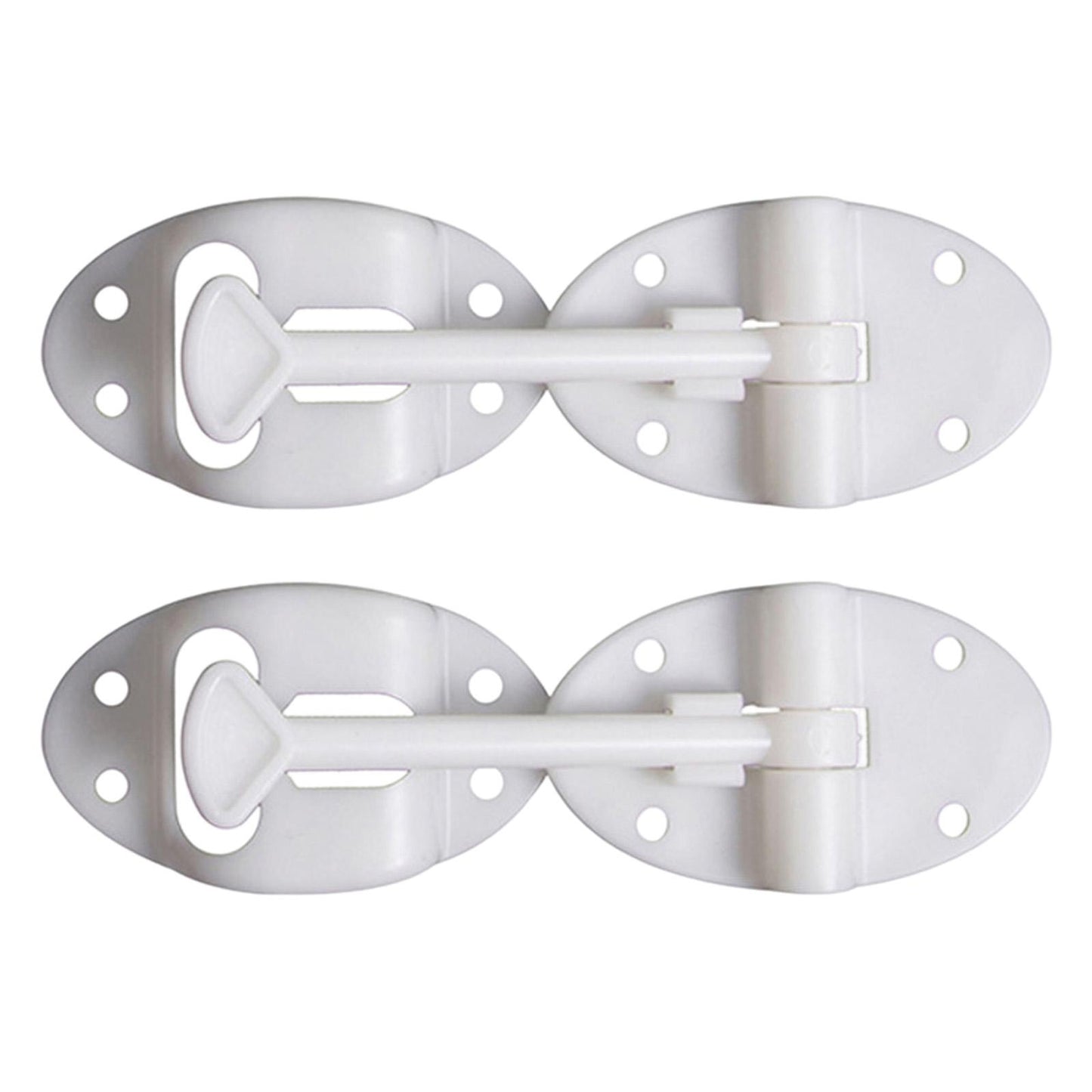 2 Pieces Door Catch Holder Hatch Spare Part Hardware for RV Cargo White