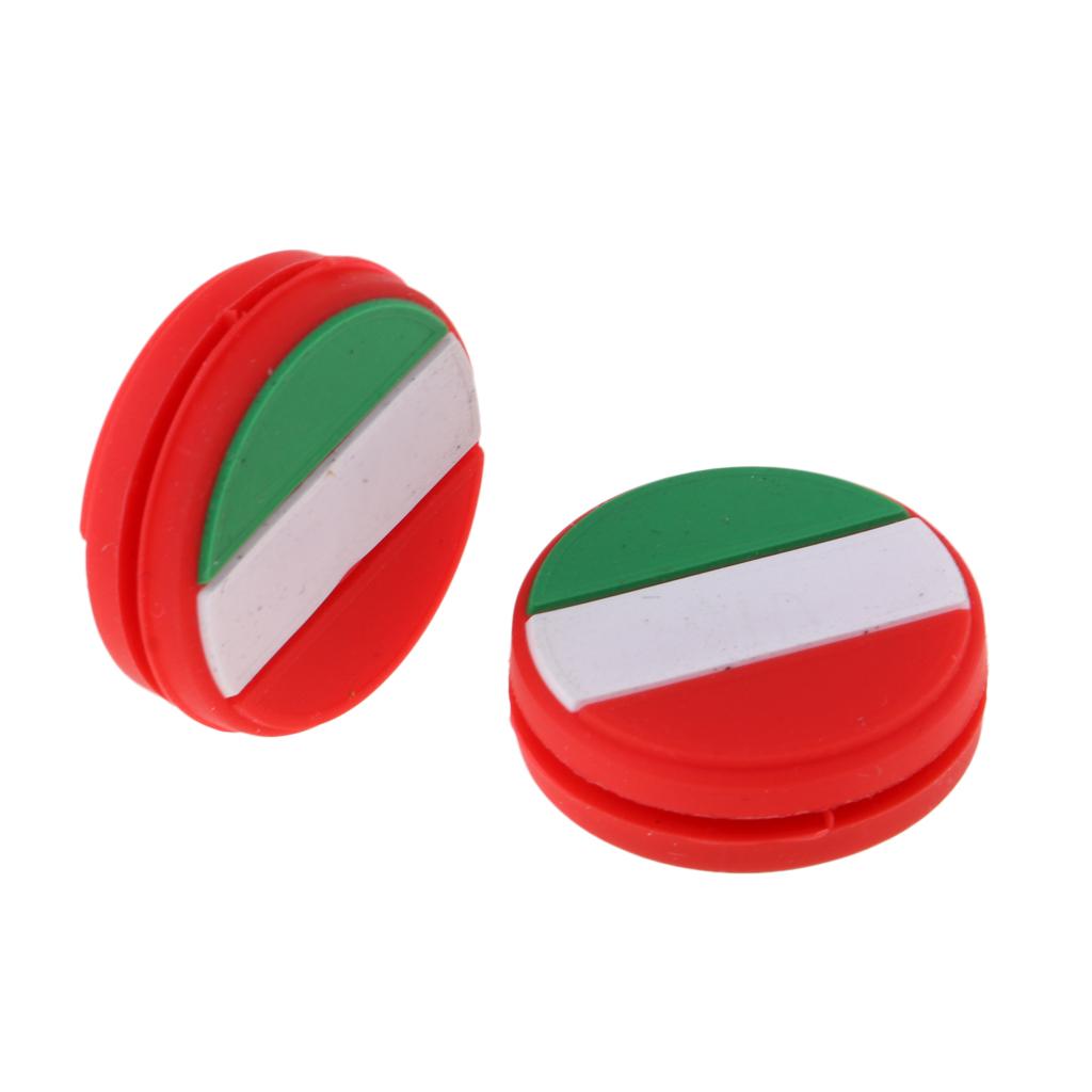2 Pieces National Flag Silicone Tennis Racket Shock Absorbers Italy