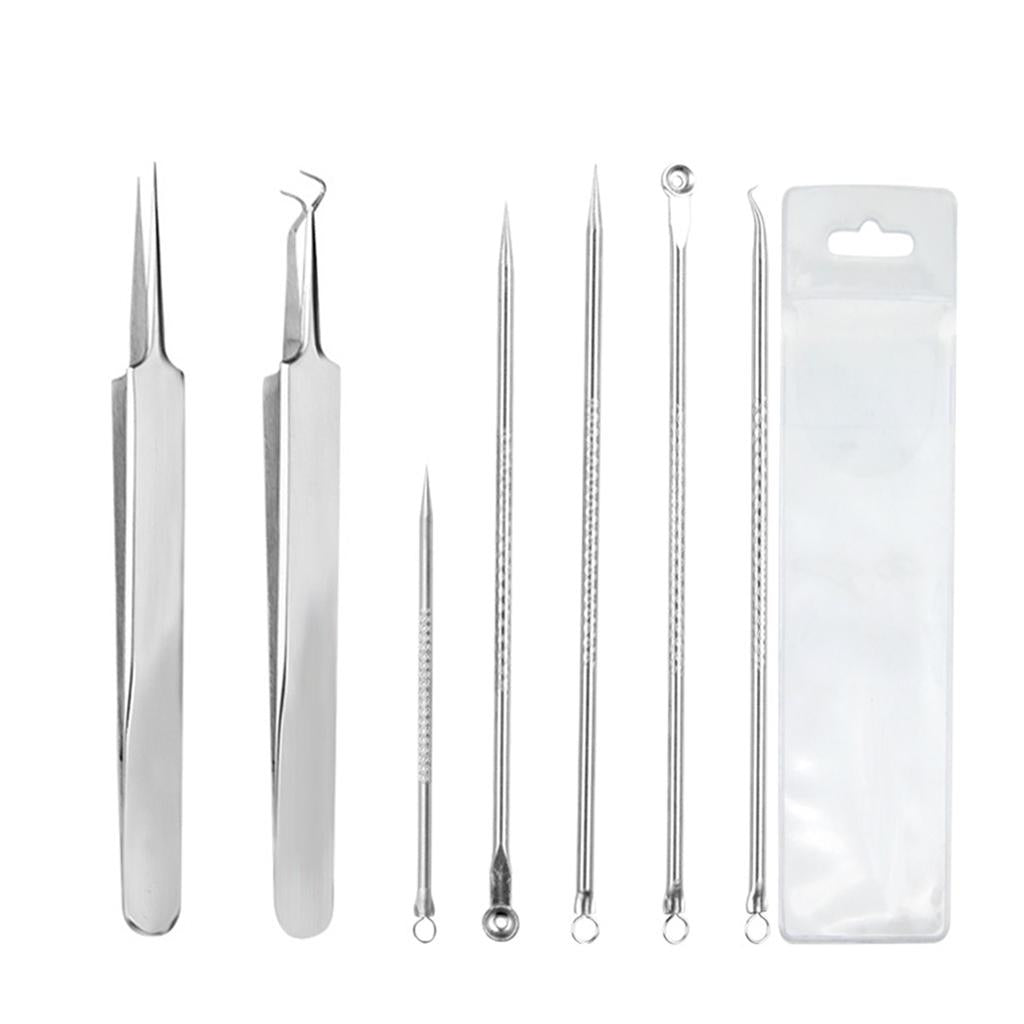 Blackhead Remover Blackhead Tool Kit Pimple Removal Tool 7pcs Silver
