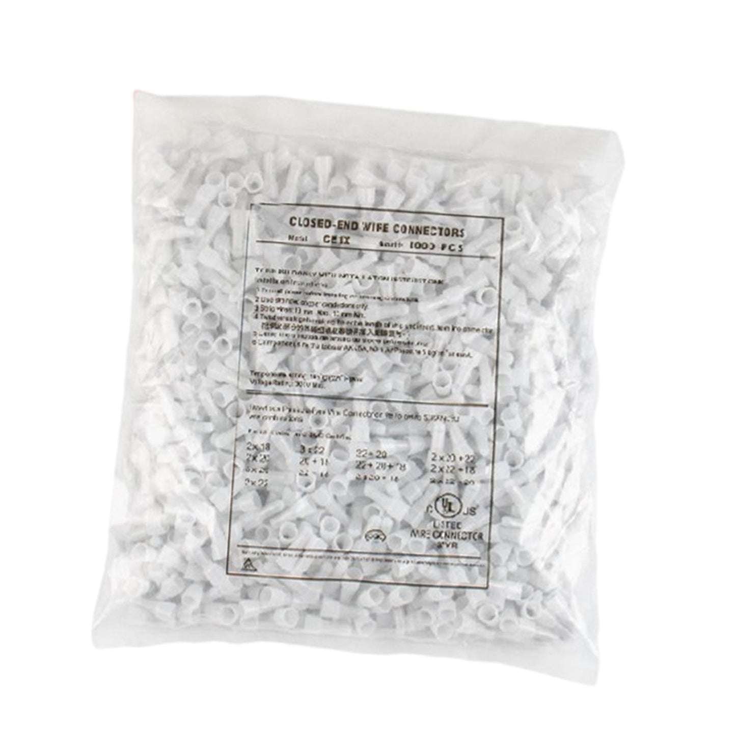 1000 PCS Electrical Wire Crimp Terminals Quick Splice Cable Connectors CE-5X