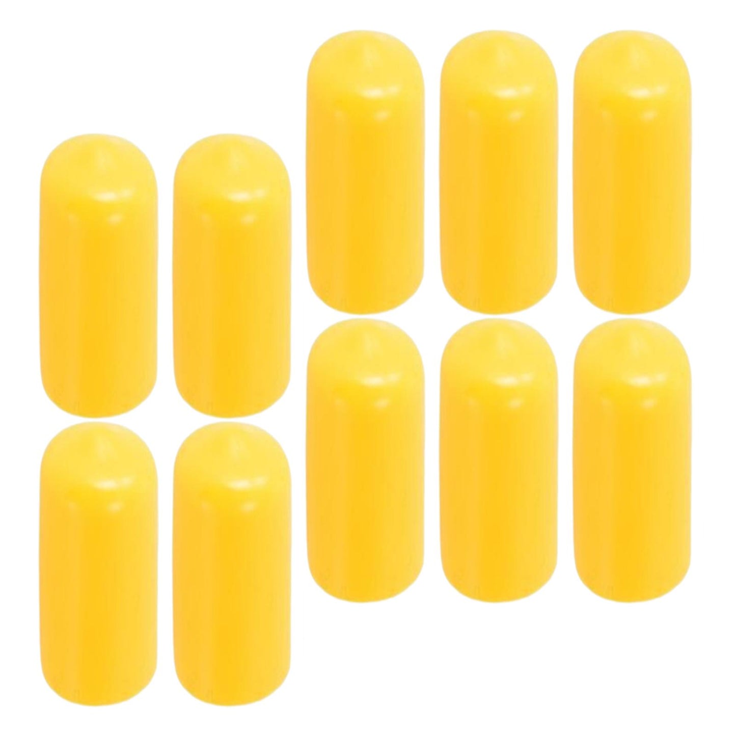 10Pcs Rubber Cue Cover Protector Head Cover Pool Billiard Protective yellow 13mm