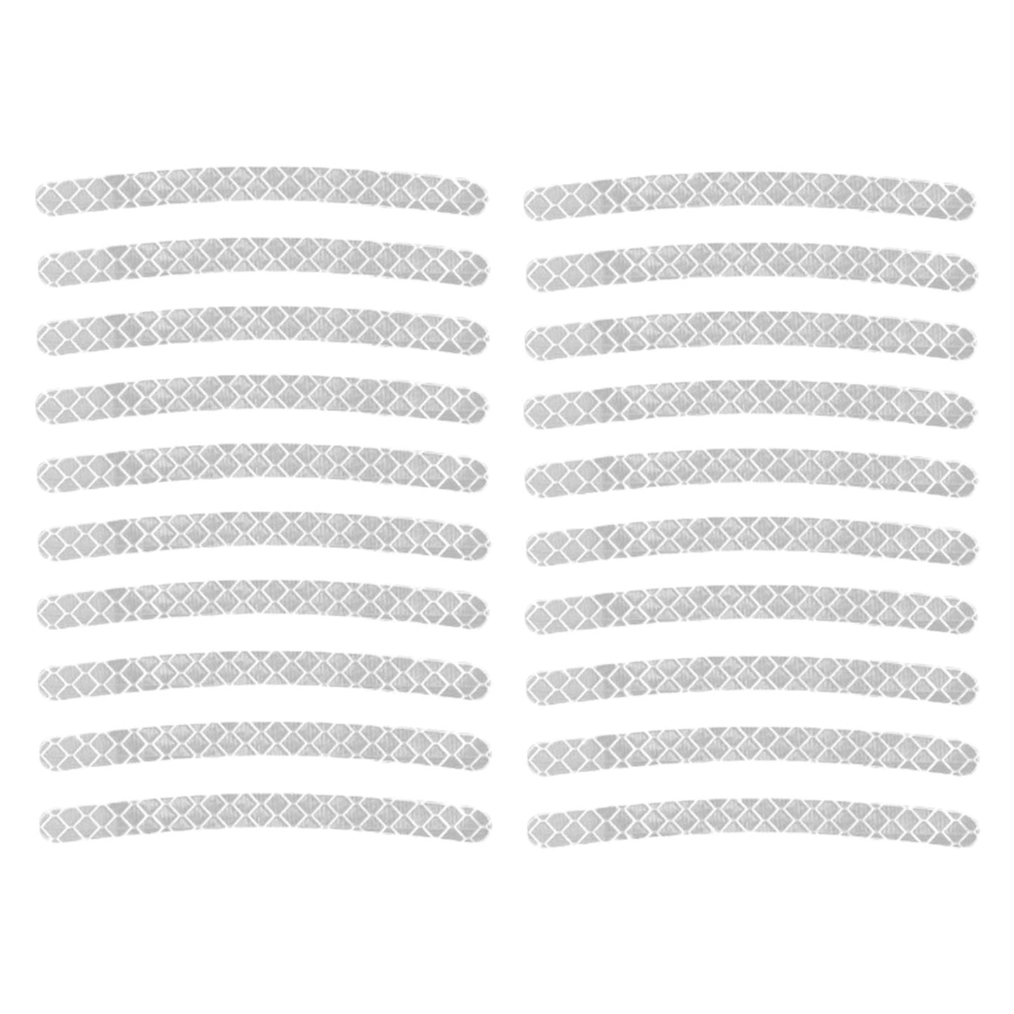 20x Wheel Hub Reflective Sticker Fit for Motorcycel Vehicle Accessory Gray