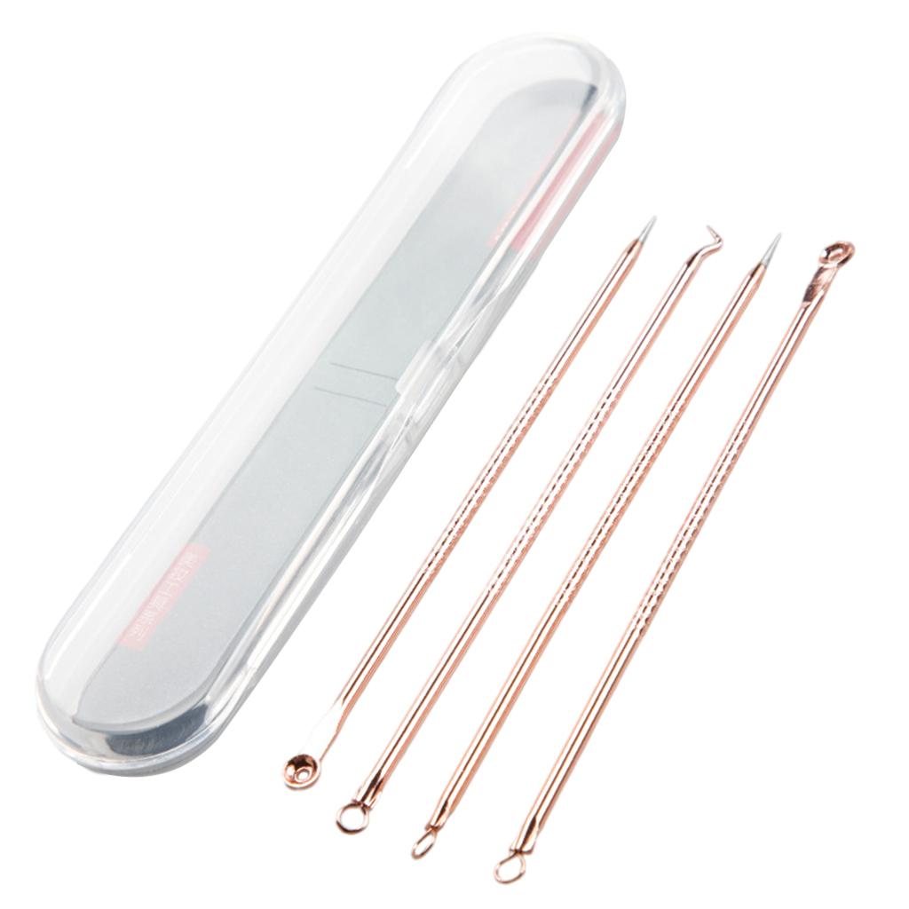 Blackhead Remover Blackhead Tool Kit Pimple Removal Tool 4pcs Rose Gold