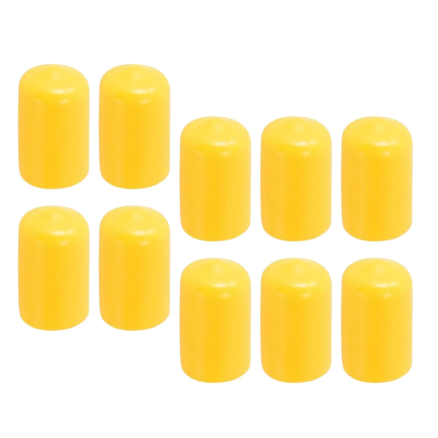 10Pcs Rubber Cue Cover Protector Head Cover Pool Billiard Protective yellow 12mm