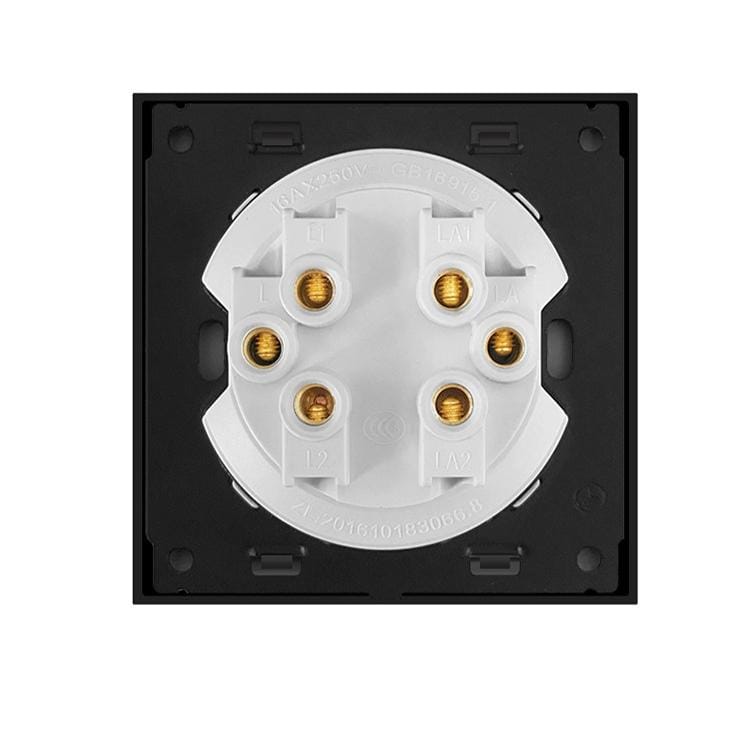 86mm Round LED Tempered Glass Switch Panel, Gray Round Glass, Style:One Billing Control