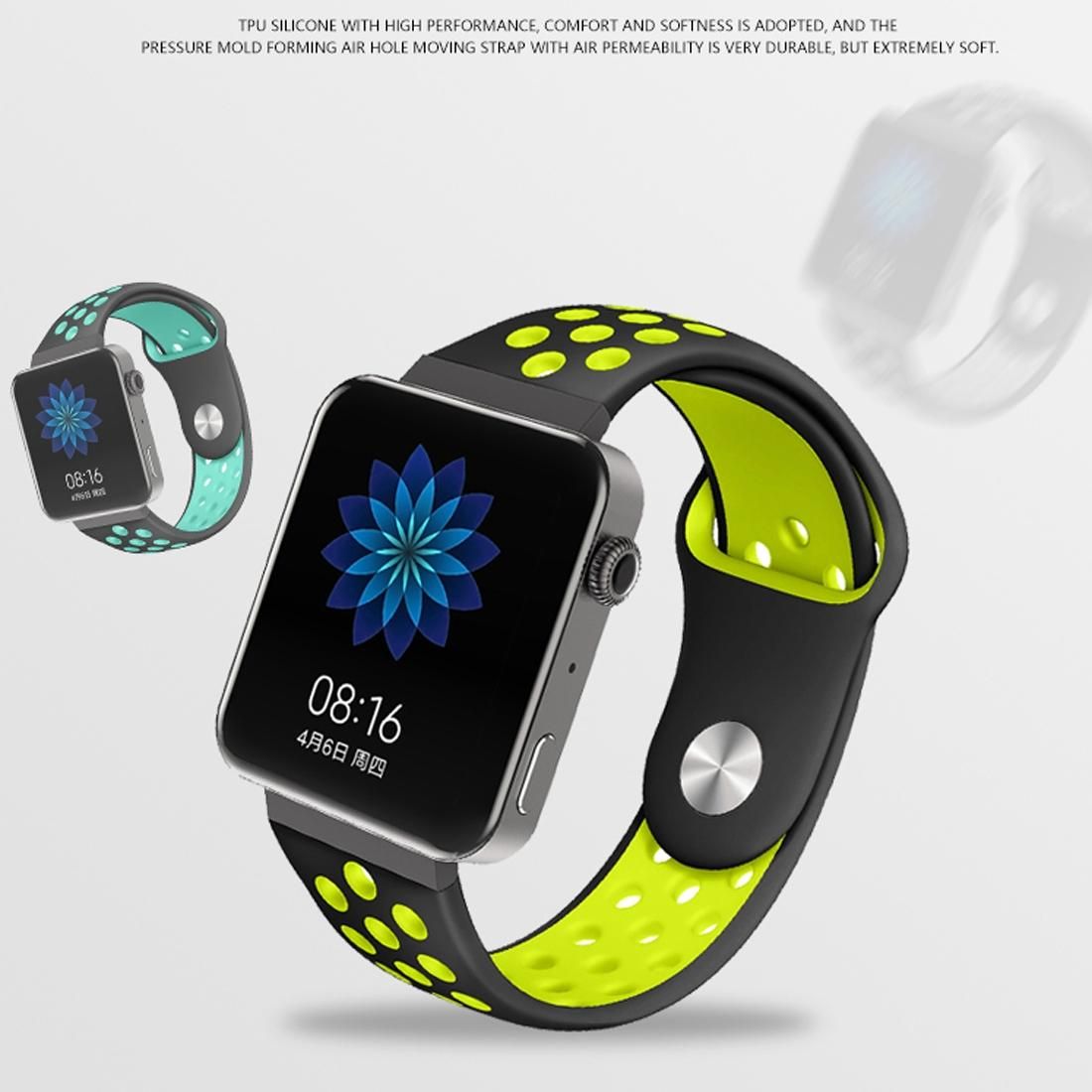 For Xiaomi Smart Watch Standard / Pride Version 18mm Two-color Silicone Replacement Strap Watchband (Pink White)