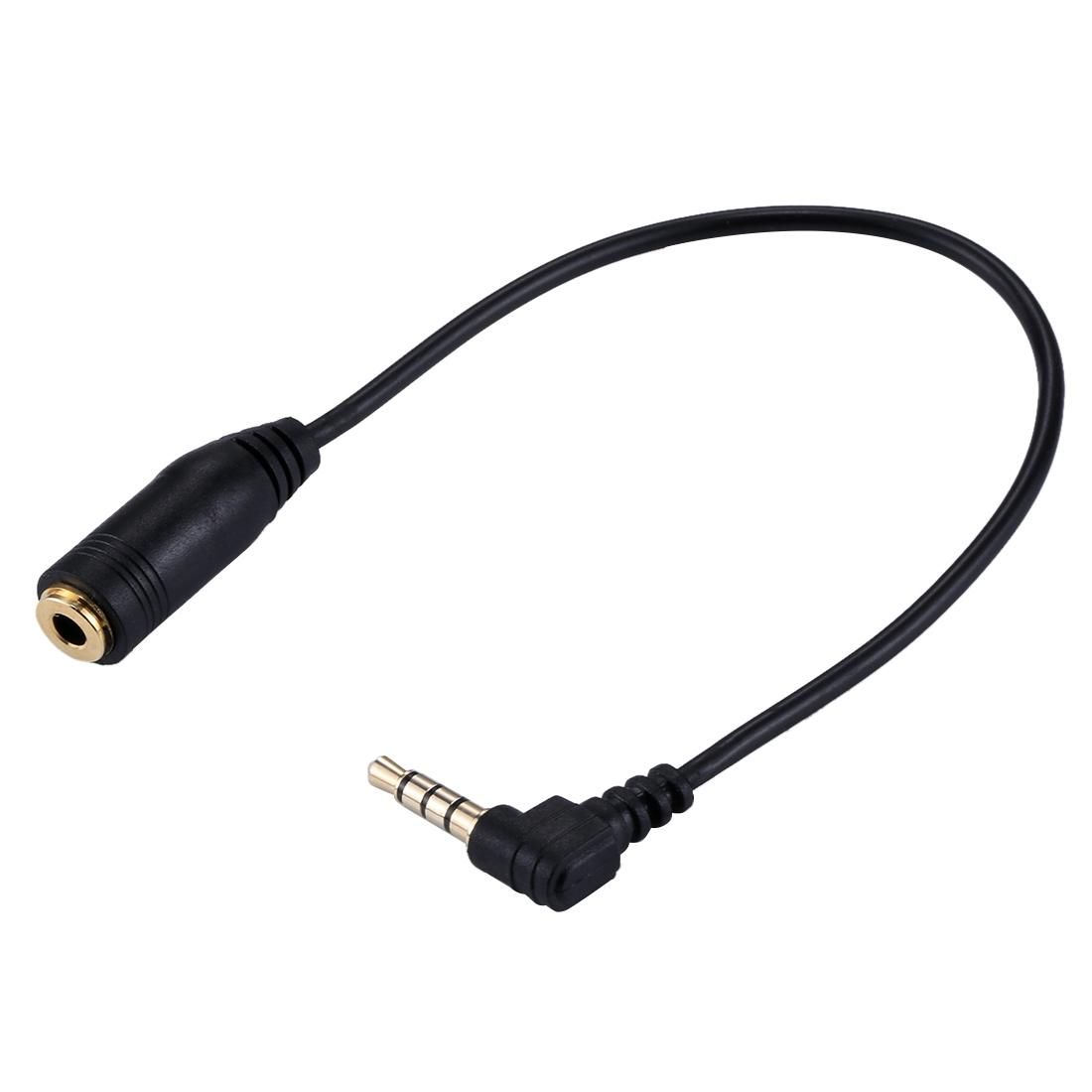 20cm 3.5mm Jack Audio Male to Female Headset Microphone Extension Cable (Black)