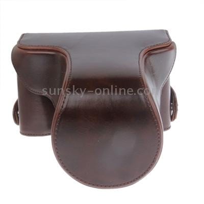 Digital Leather Camera Case Bag with Strap for FUJI X-E1 (Black)