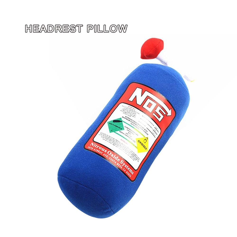 NOS Nitrous Oxide Bottle Pillow Car Decor Headrest Cushion