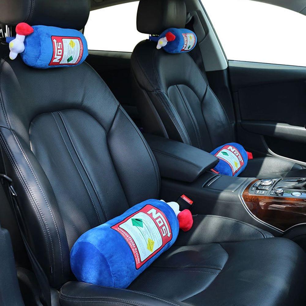NOS Nitrous Oxide Bottle Pillow Car Decor Headrest Cushion