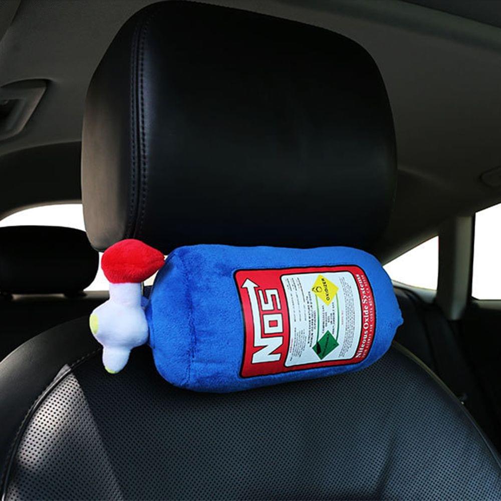 NOS Nitrous Oxide Bottle Pillow Car Decor Headrest Cushion