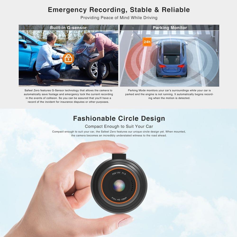 ThiEYE Safeel FHD 1080P Dash Cam Car DVR Camera Recorder - Not Support WiFi