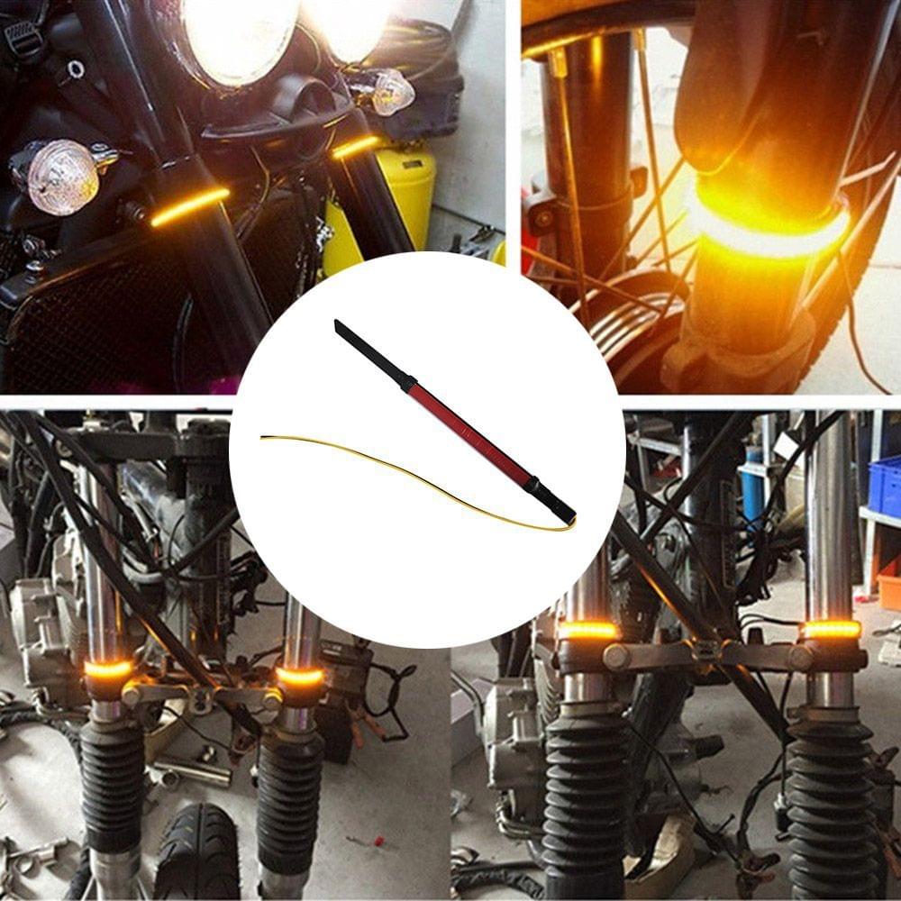 Motorcycle Front Fork LED Strip Turn Signal Indicator Light - 1