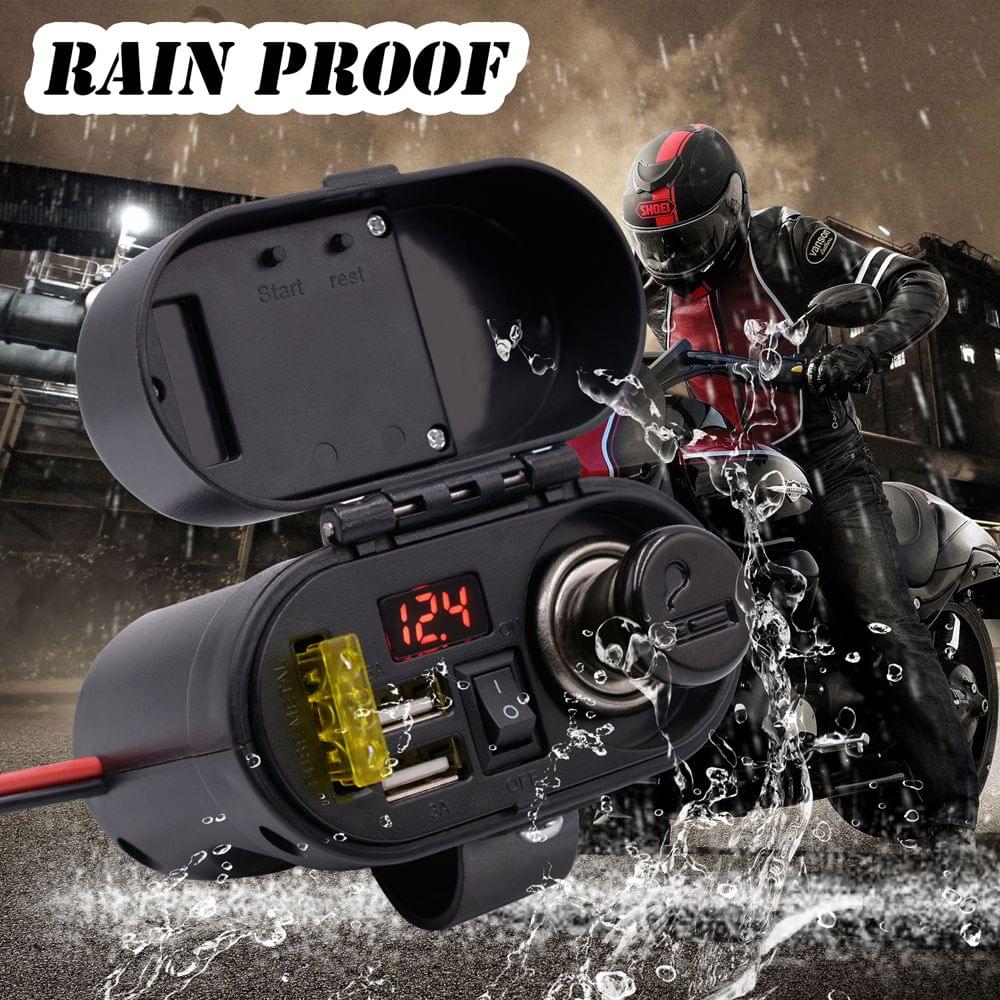Digital LED Display Multifunction Motorcycle Waterproof
