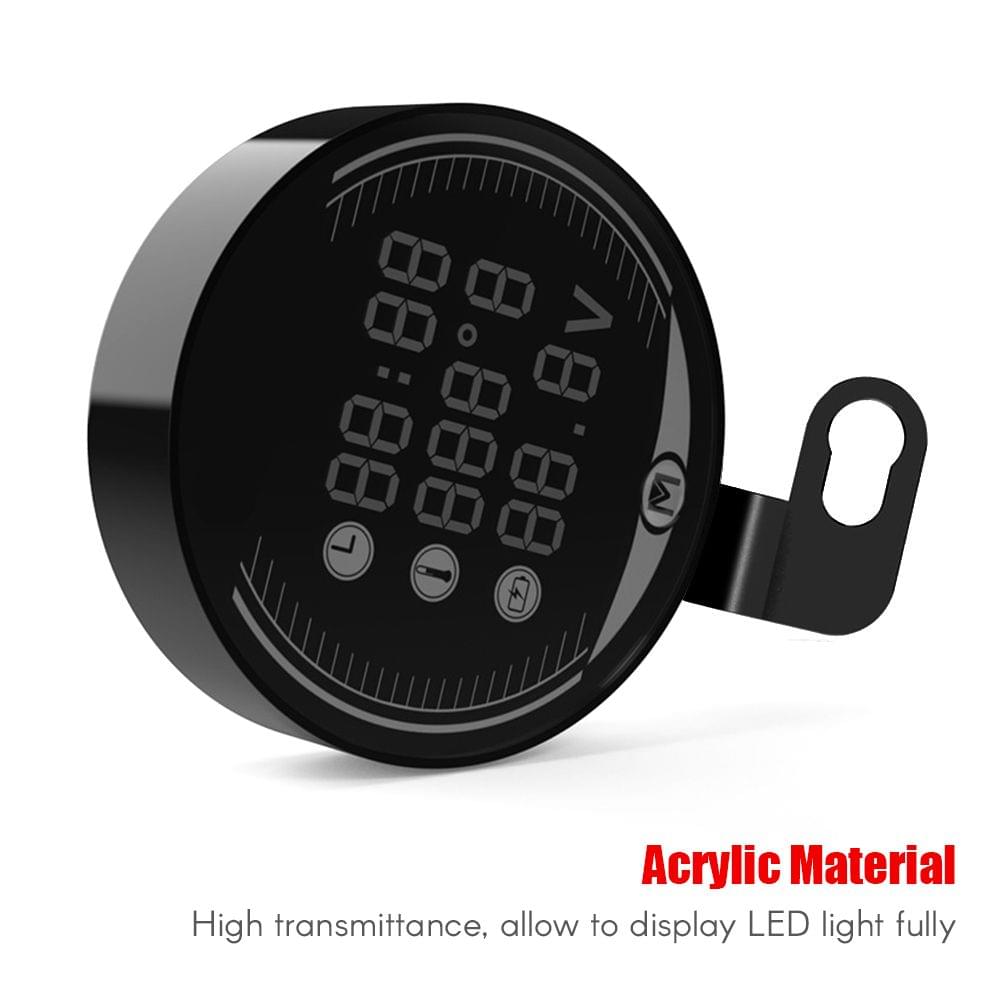 Motorcycle Voltmeter Time Temperature Display Table LED