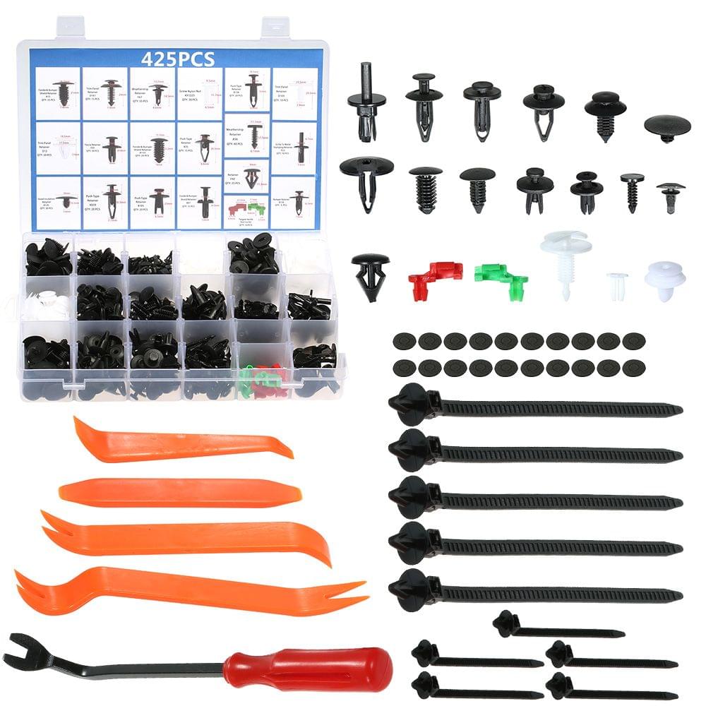 460Pcs Plastic Fasteners Kits & Trim Removal Tool Retainer