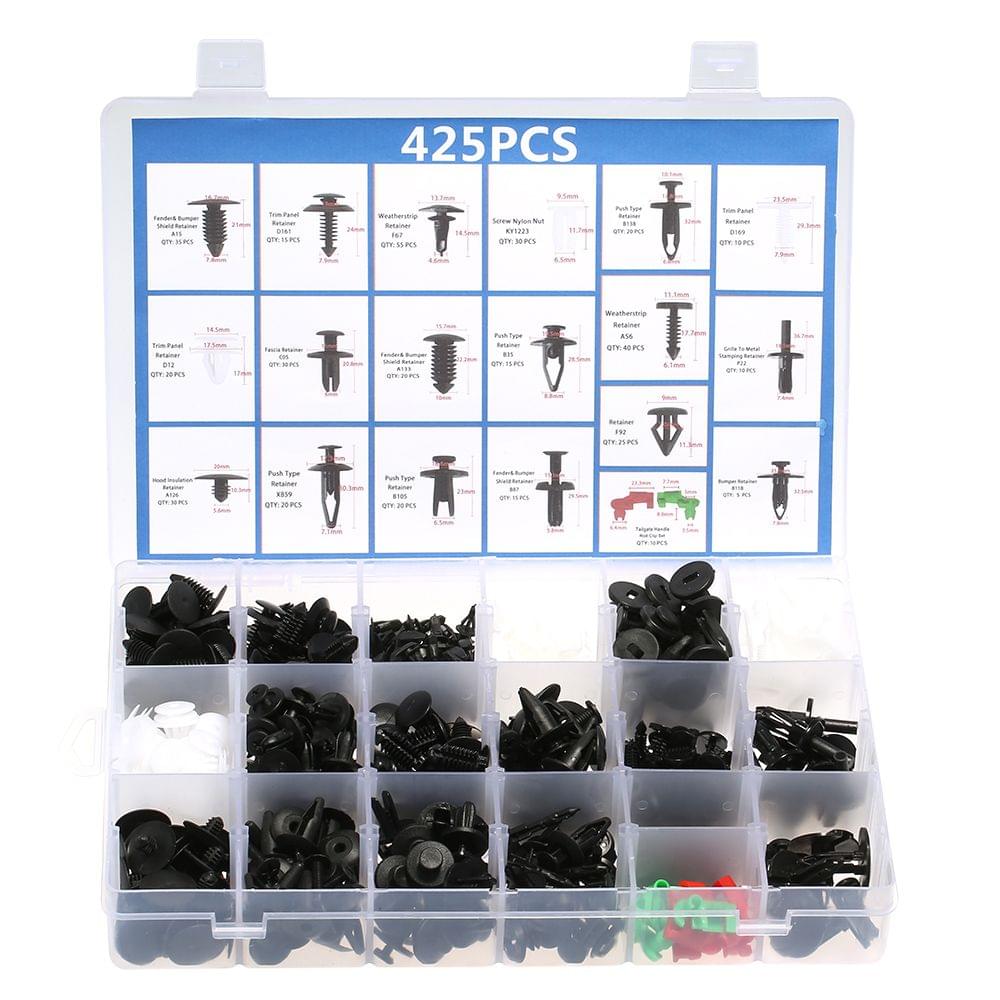 460Pcs Plastic Fasteners Kits & Trim Removal Tool Retainer