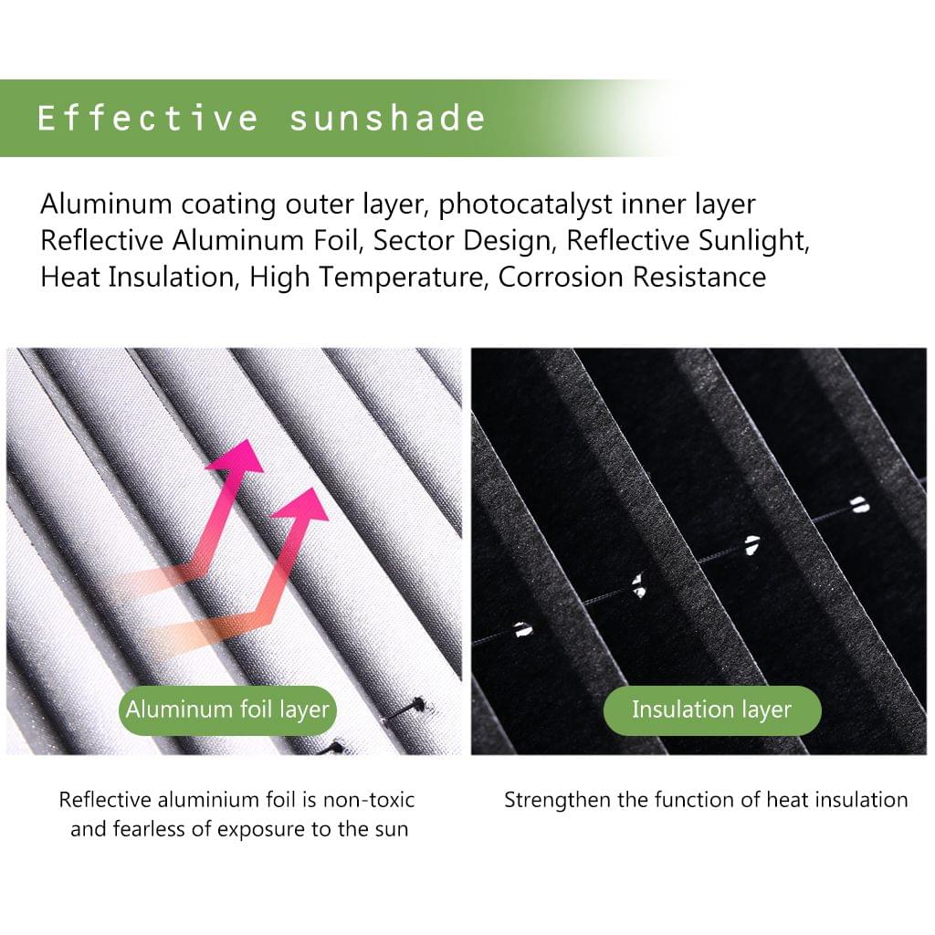 Car Window Sun Shade Retractable Foldable Windshield Cover - Universal single wire box 460mm