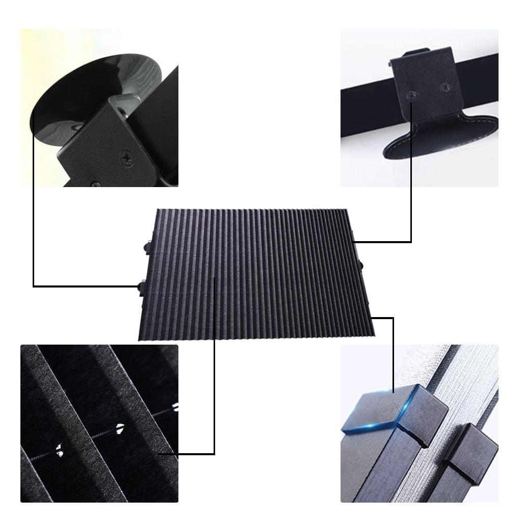 Car Window Sun Shade Retractable Foldable Windshield Cover - Double wire box 650mm