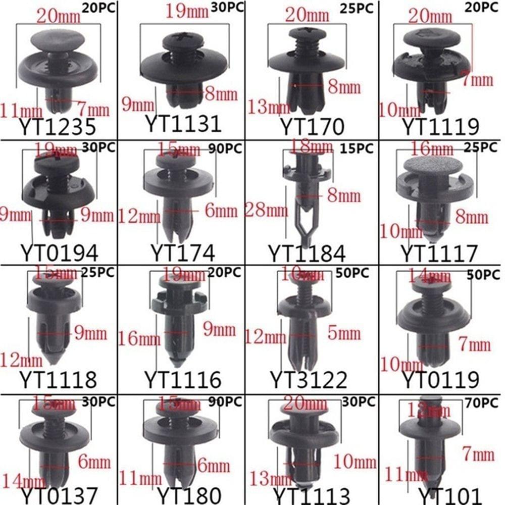 630pcs/Set Car Body Push Pin Rivets Car Bumper Repairing - 1