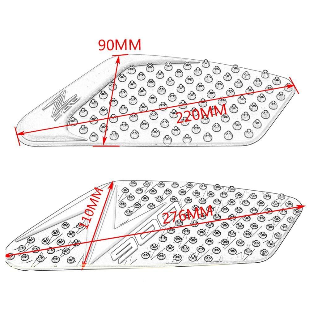 Motorcycle Anti slip Tank Pad Sticker Knee Grip Traction