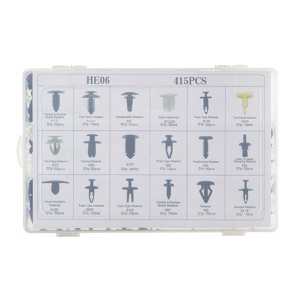 415Pcs Assorted Car Body Plastics Push Retainer Pin Rivet
