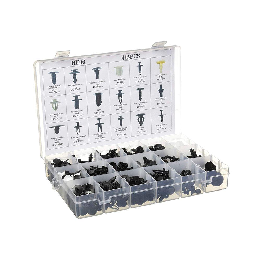 415Pcs Assorted Car Body Plastics Push Retainer Pin Rivet