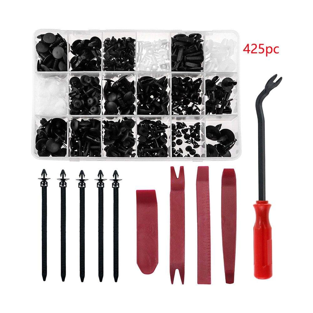 425Pcs Assorted Car Body Plastics Push Retainer Pin Rivet
