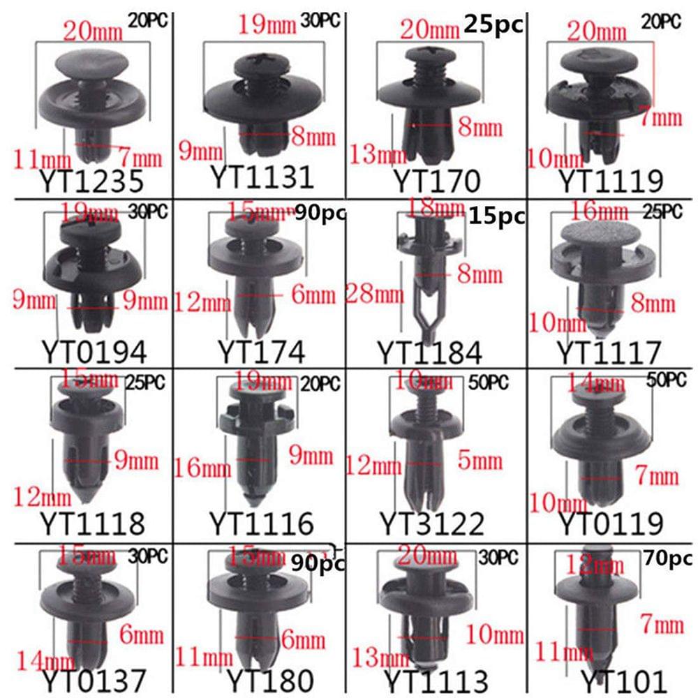 620Pcs Assorted Car Body Plastics Push Retainer Pin Rivet - 3