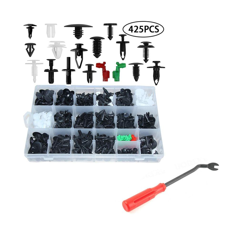 425Pcs Assorted Car Body Plastics Push Retainer Pin Rivet - 2