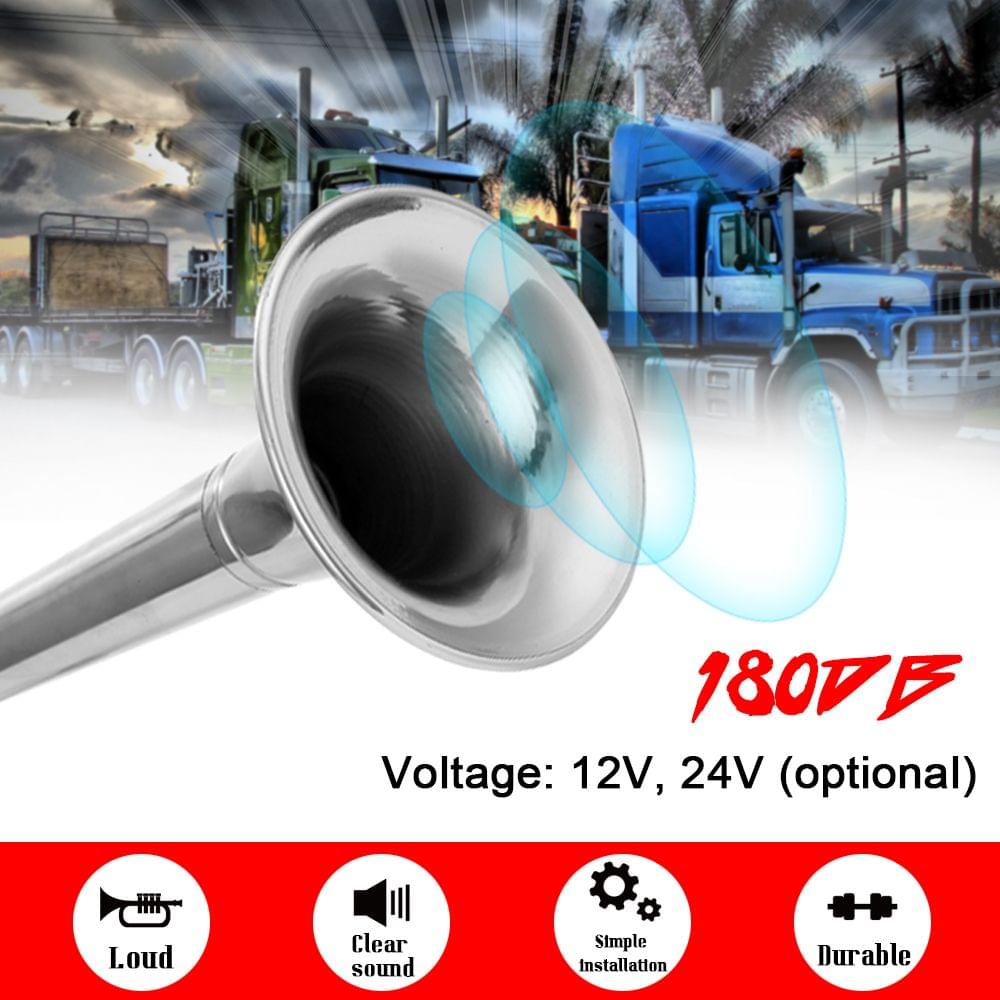 180dB Boat Trumpet 12V/24V Electric Single Air Horn Marine - 12V