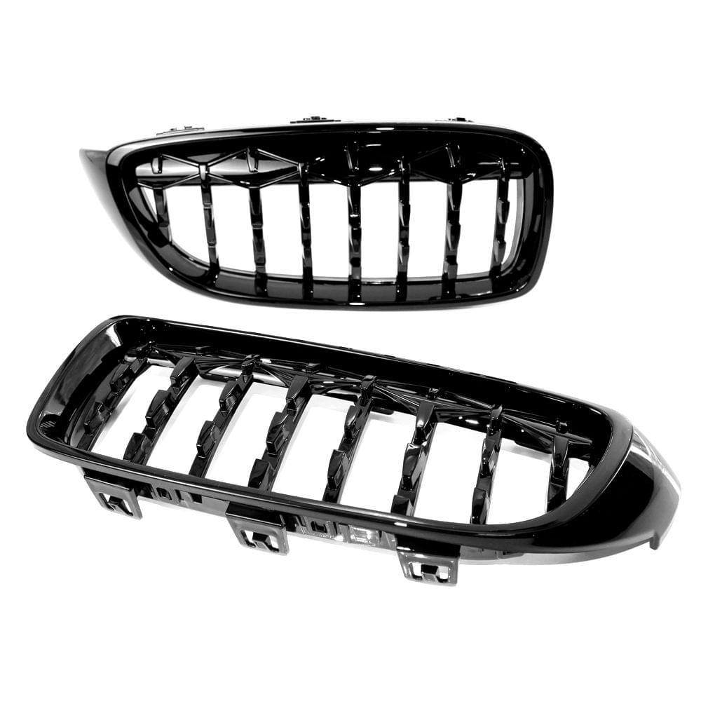 New Gloss Black Front Dual Kidney Grill Grille Fit for BMW
