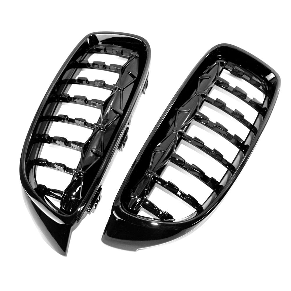 New Gloss Black Front Dual Kidney Grill Grille Fit for BMW