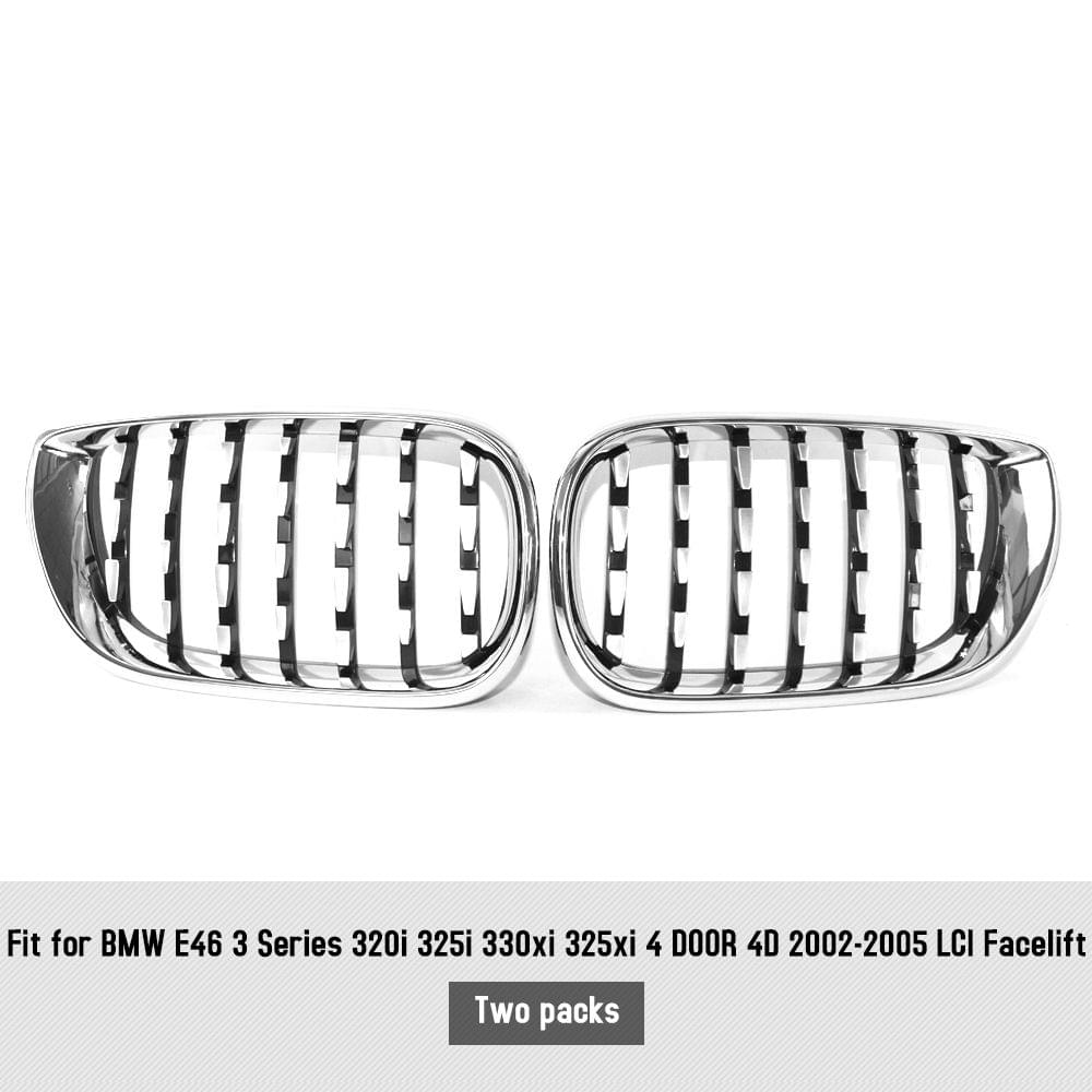 New Plating Front Dual Kidney Grill Grille Fit for BMW E46 3
