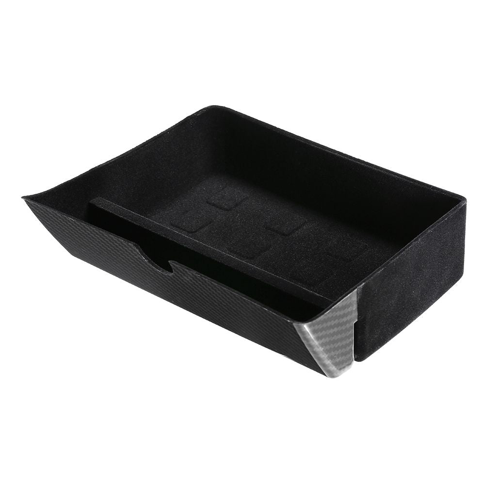 Storage Bin Carbon Fiber Center Console Drawer Tray for