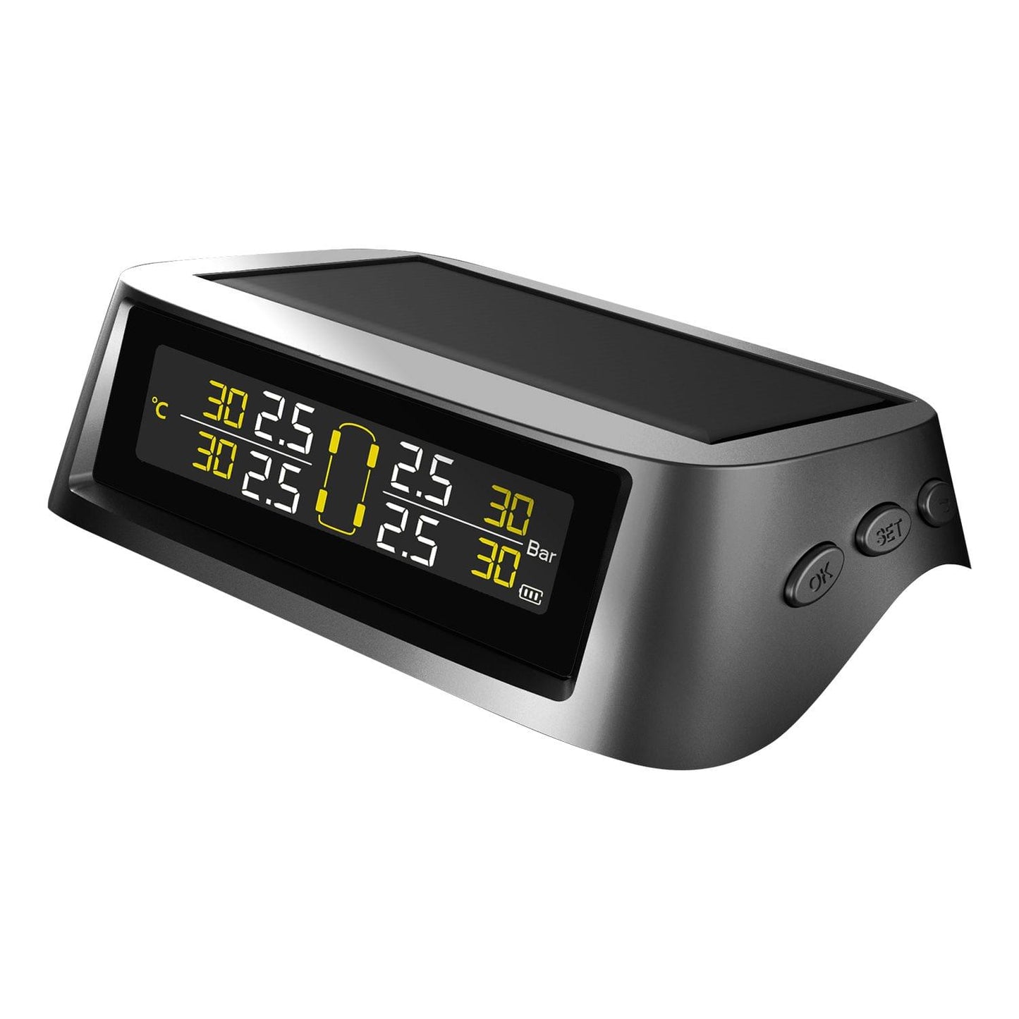 TPMS tire Pressure Monitoring System, Solar Wireless and USB - 2