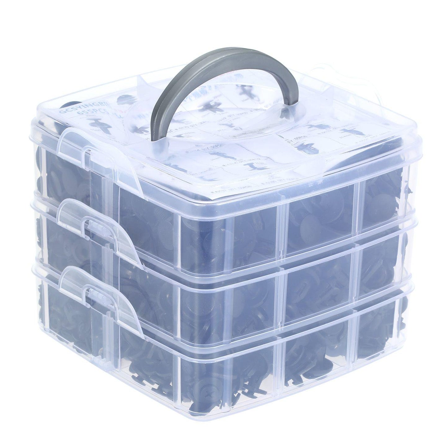 655Pcs Car Push Retainer Clips & Plastic Fasteners Kit 17