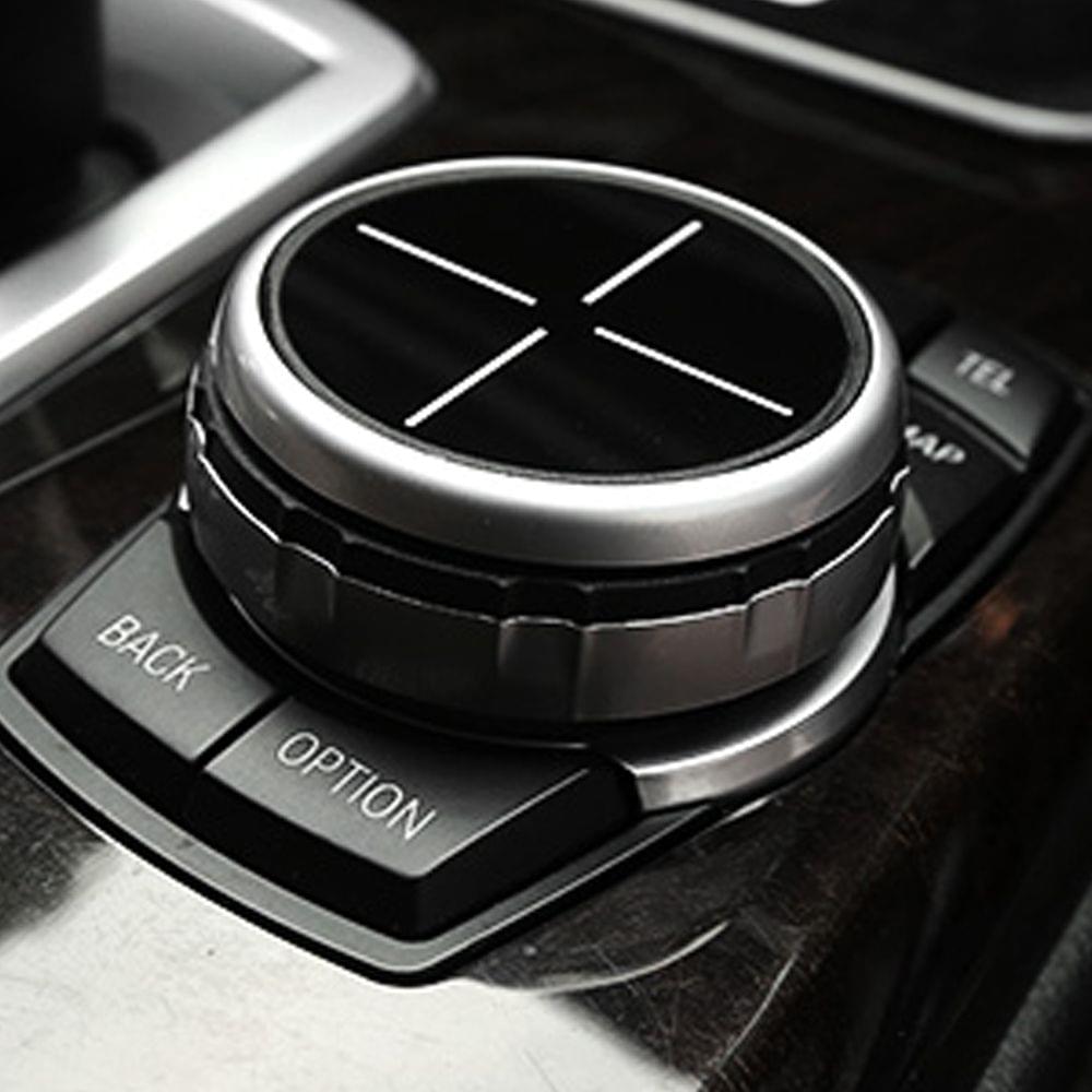 Car Multimedia Button Cover Knob Frame Trim Controller Only - 2