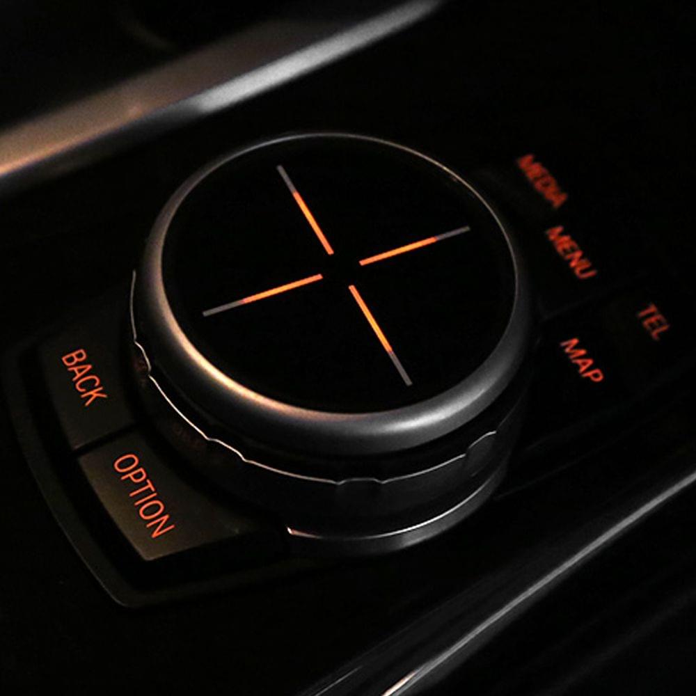 Car Multimedia Button Cover Knob Frame Trim Controller Only - 2