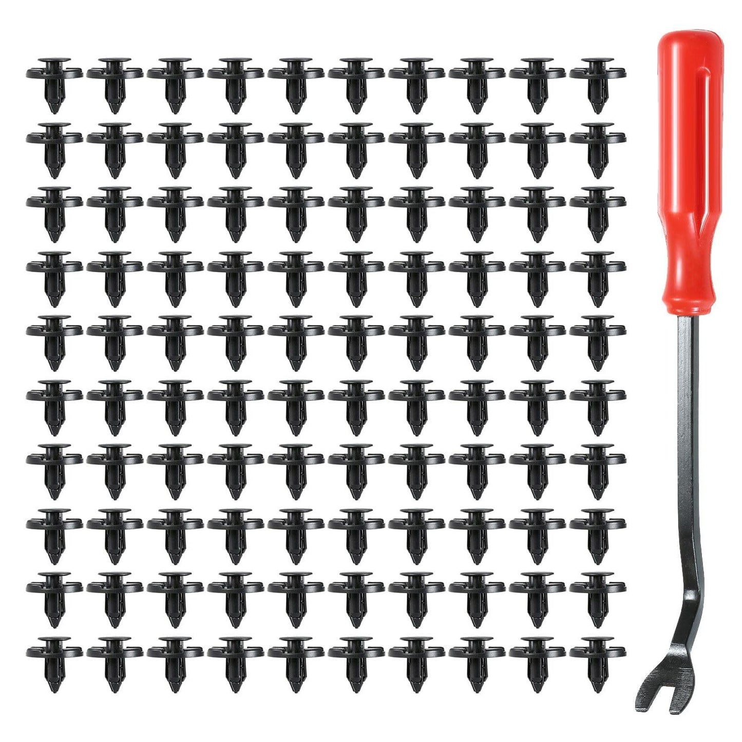 100PCS Nylon Push-Type Automotive Clips Rivet Retainer - 25mm